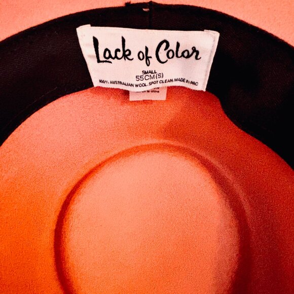 Lack of Color Fedora Rancher Rose Pink Women's Hat Small Wool Felt Grosgrain - Picture 10 of 16